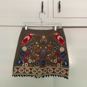 Olive Green Mini Skirt